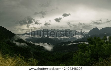 Pindos mountains covered in clouds I