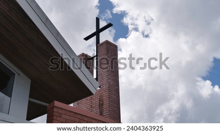 shot of religious Christian or catholic chapel and altar for worshippers
