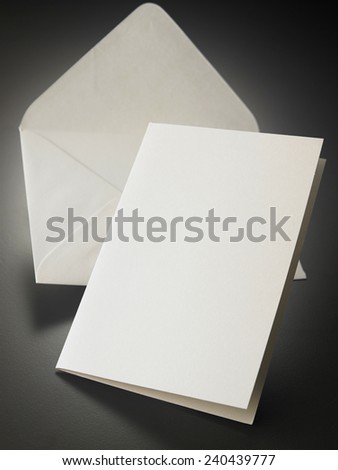 white blank card with envelope