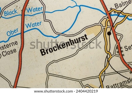 Brockenhurst near Southampton in Hampshire, England, UK atlas map town name