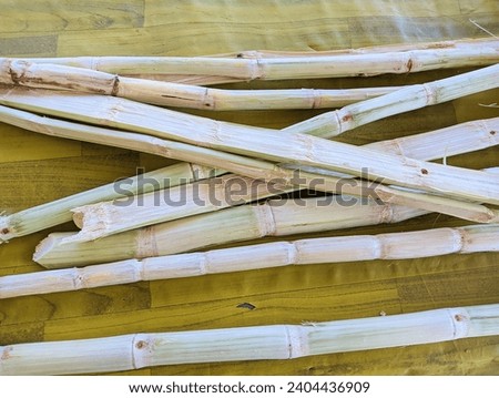 a picture of cut sugar cane on the table