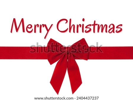 Simple Christmas greetings, with a combination of red gift ribbons, an elegant combination of white and red colors. Background Christmas Illustration