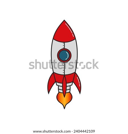 rocket cartoon clip art icon vector