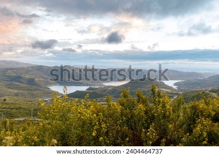 Stunning taurus mountains of turkey with lakes in colorful picture