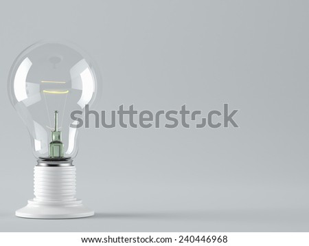 A Light bulb, isolated, Realistic photo image