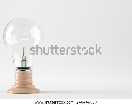 A Light bulb, isolated, Realistic photo image