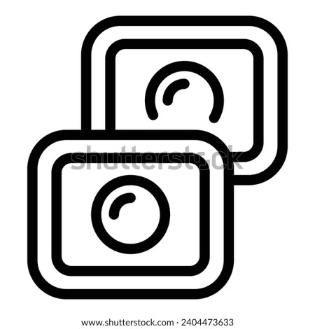 Dishwasher pods icon outline vector. Dish solid soap. Dishwashing tablet soap Royalty-Free Stock Photo #2404473633