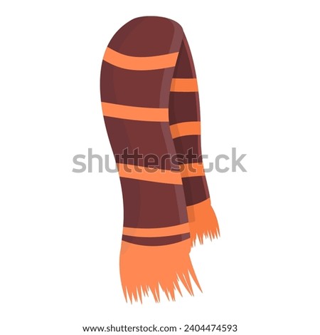 Winter scarf icon. Cartoon of Winter scarf icon for web design isolated on white background