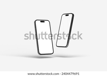Elegant smartphone on white background
