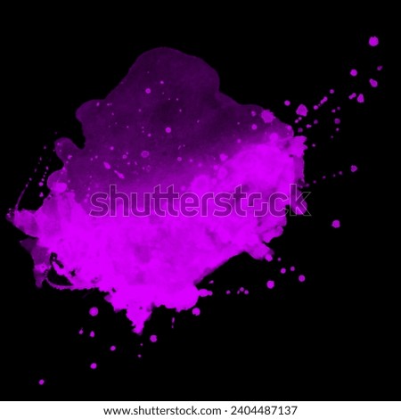 Purple ink splashes. Royalty high-quality free best stock image of pink blots and ink splashes isolated on black background. Grunge splatter, paint splash, liquid stains, abstract ink drops overlays