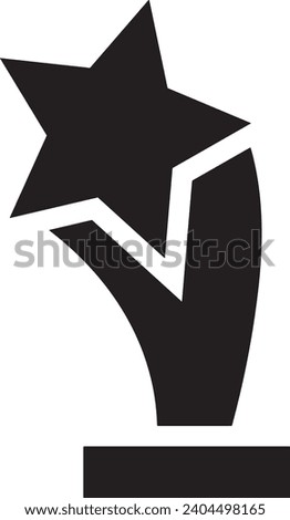 Winner success icon symbol vector image. Illustration of trophy award champion win championship bedge design image 