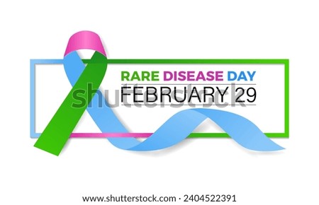 Illustration Of Rare Disease Day observed on February 29. Rare Disease Day is an awareness event that takes place every year on the last day. Royalty-Free Stock Photo #2404522391