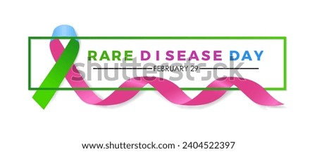 Illustration Of Rare Disease Day observed on February 29. Rare Disease Day is an awareness event that takes place every year on the last day. Royalty-Free Stock Photo #2404522397