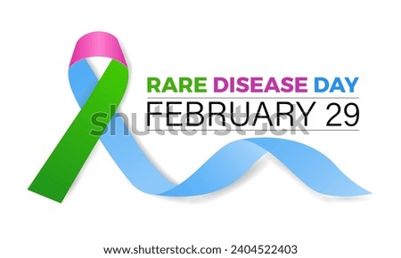 Illustration Of Rare Disease Day observed on February 29. Rare Disease Day is an awareness event that takes place every year on the last day. Royalty-Free Stock Photo #2404522403