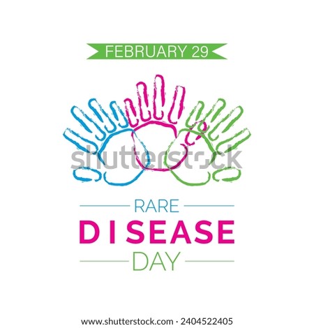 Illustration Of Rare Disease Day observed on February 29. Rare Disease Day is an awareness event that takes place every year on the last day. Royalty-Free Stock Photo #2404522405