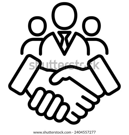 Investor Relations Icon line vector illustration Royalty-Free Stock Photo #2404557277