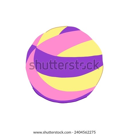 sport volleyball ball cartoon. game leather, competition play, volley equipment sport volleyball ball sign. isolated symbol vector illustration