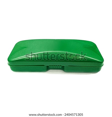 Box for glasses in green color PNG image with white background