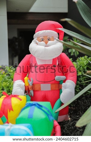 Beautiful and colourful Christmas Xmas decorations on Christmas Eve in a Suburban Sydney House 