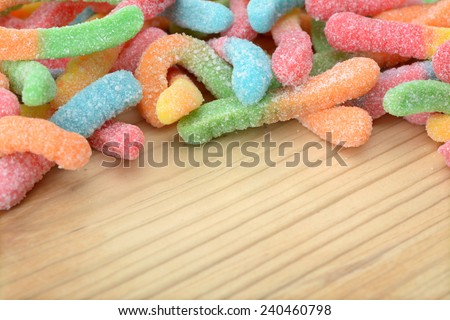 colorful neon gummy candies for background use 