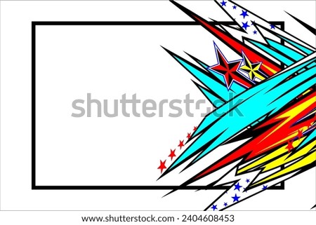 Abstract Racing vector background design with a beautiful line pattern and with a combination of bright colors such as blue, red and yellow