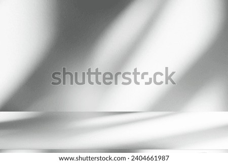 Wall interior background, studio  and backdrops show products.with shadow from window color white and grey. background for text insertion and presentation product 