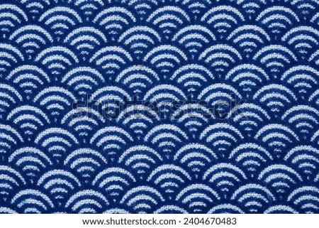 Traditional Japanese blue pattern seigaiha