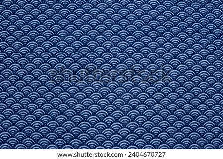 Traditional Japanese blue pattern seigaiha