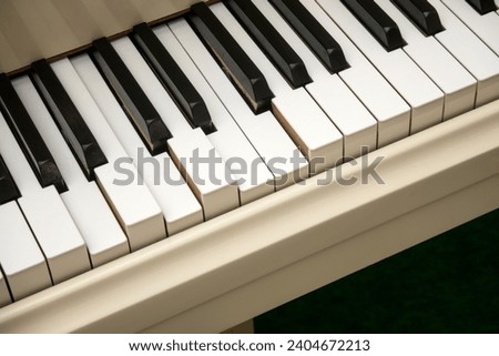Automatic piano that plays unattended Royalty-Free Stock Photo #2404672213