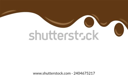 Clip art background of chocolate dripping from the top