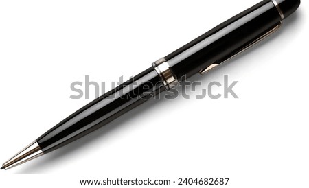 Pens are versatile writing instruments that come in various shapes, sizes, and colors Royalty-Free Stock Photo #2404682687