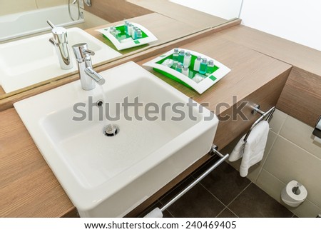 Washbasin in the bathroom. Photo for microstock
