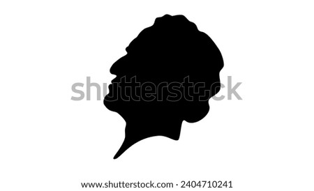 Giacomo Meyerbeer, black isolated silhouette