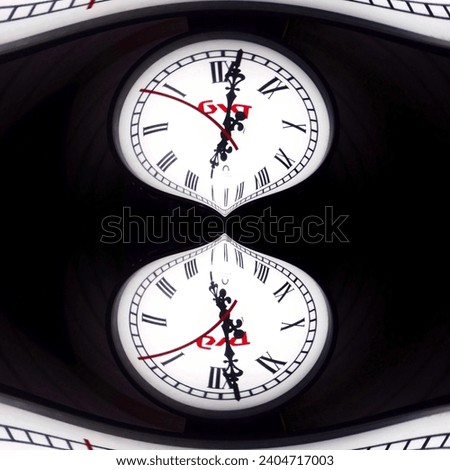 abstract photograph with a clock on a dark background