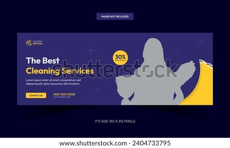 Cleaning Service Facebook Cover Design Template