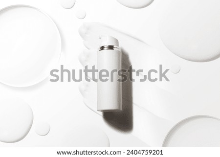 sunscreen body lotion cream with tube bottle product package of medical skincare, mockup for branding