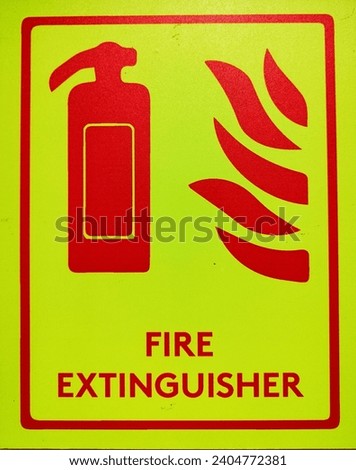 Fire extinguisher symbol alarm emergency equipment accident background fire