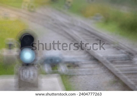Royalty high quality free stock photo of abstract blur and defocused Railroad Grade Crossing light at train station