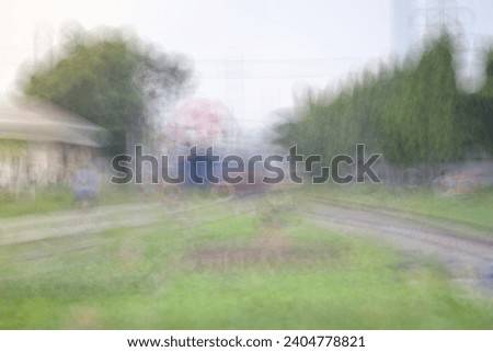 Royalty high quality free stock photo of abstract blur and defocused Railroad at train station