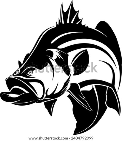 bass fish king vector for fishing logo company
