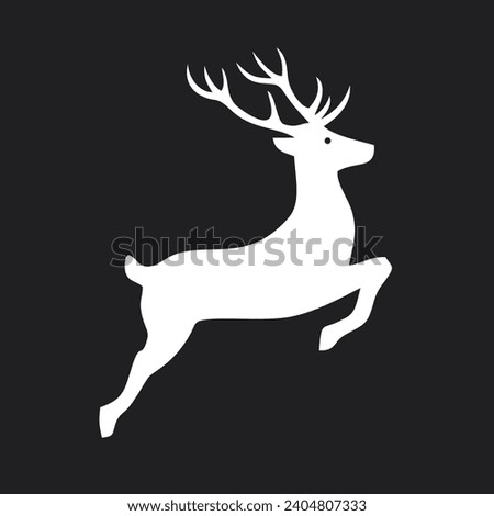 vector Icon illustration deer. Stock illustration animal deer silhouette