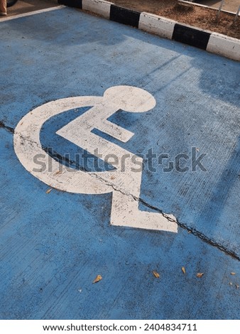 Parking space for disabled people