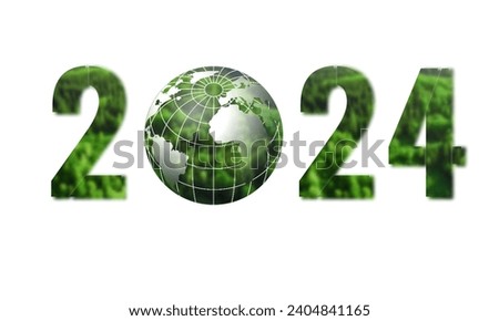 2024 New Year green recycling card