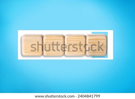 2024 numbers on wooden cubes with loading bar Royalty-Free Stock Photo #2404841799