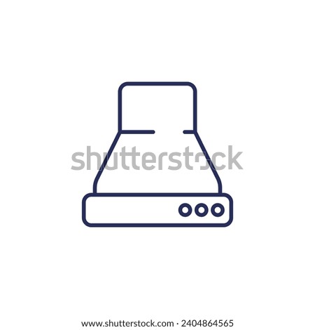 kitchen hood line icon on white