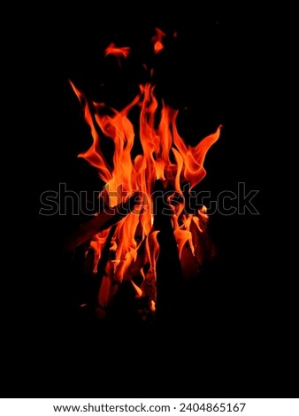 The Fiery Embrace of Flames. A Beautiful picture of a fire. Looking like an art. 