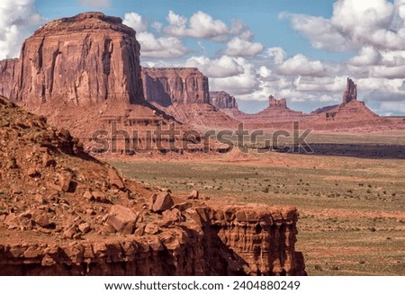A view on the Monument valley Navajo tribal park,Utah,Arizona,USA. Royalty-Free Stock Photo #2404880249