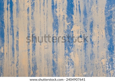 blue and white handmade photography backdrop, empty acrylic painted abstract background texture or wallpaper for graphic designing, faded and natural looking distressed surface with copy space