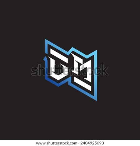 VM initial gaming team, youtube, twitch and clipart stock illustration logo