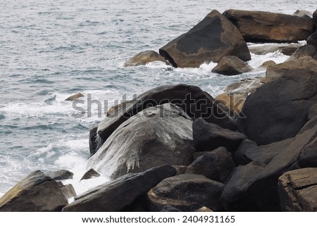 Rocks at the seaside with waves